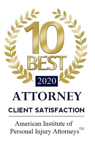 10 Best 2020 - Attorney Client Satisfaction, American Institute of Personal Injury Attorneys